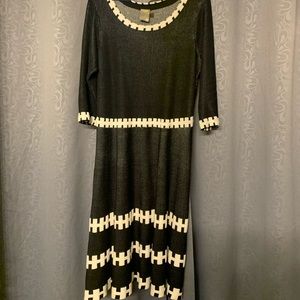 Black and white ladies dress